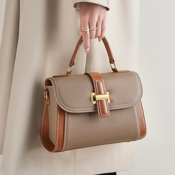 Two-Tone Clasp Bag
