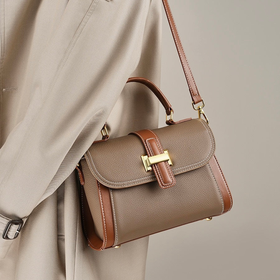 Two-Tone Clasp Bag