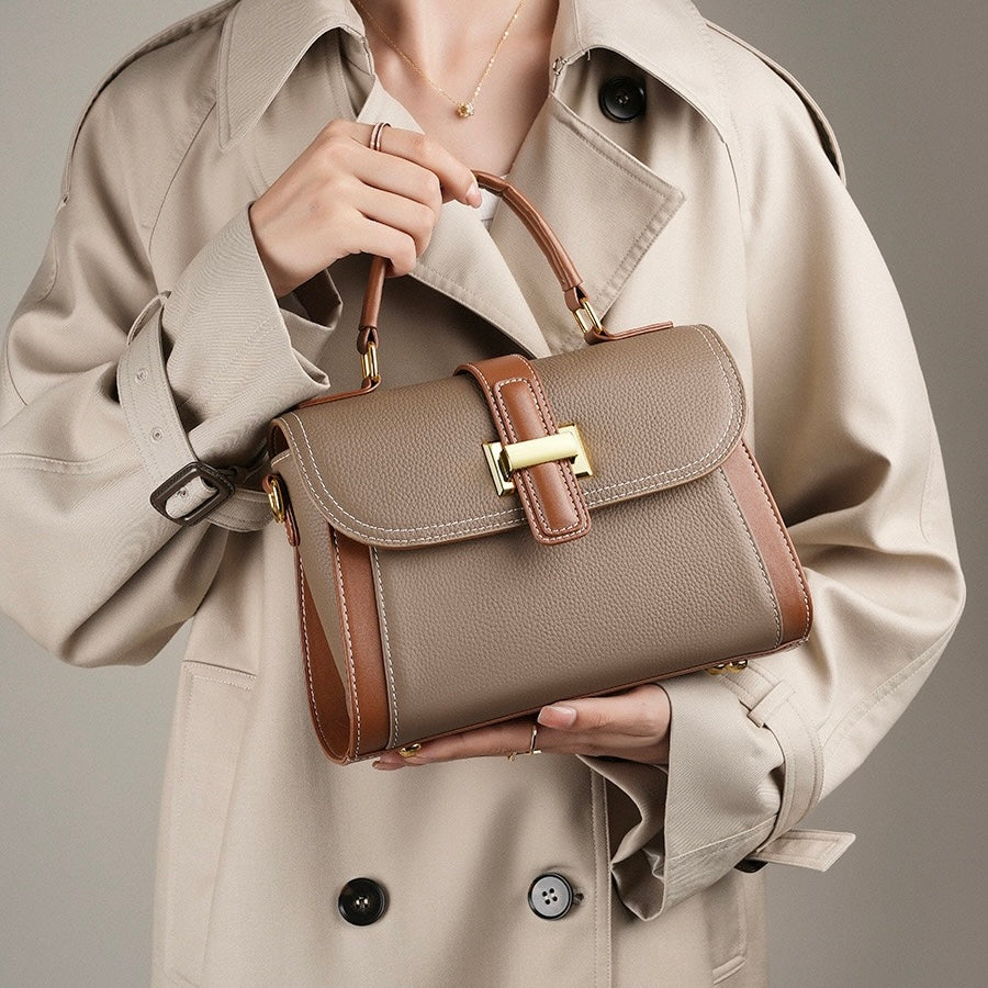 Two-Tone Clasp Bag