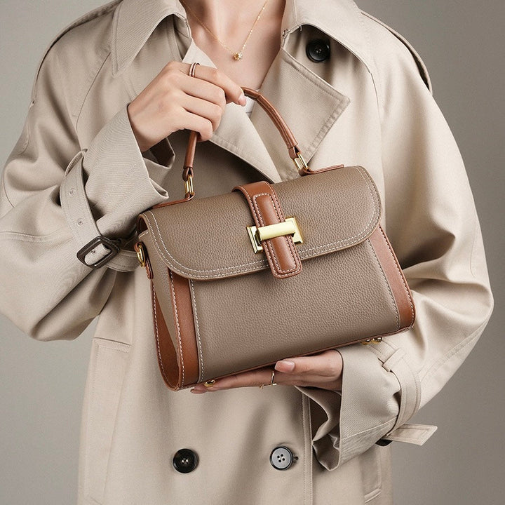 Two-Tone Clasp Bag